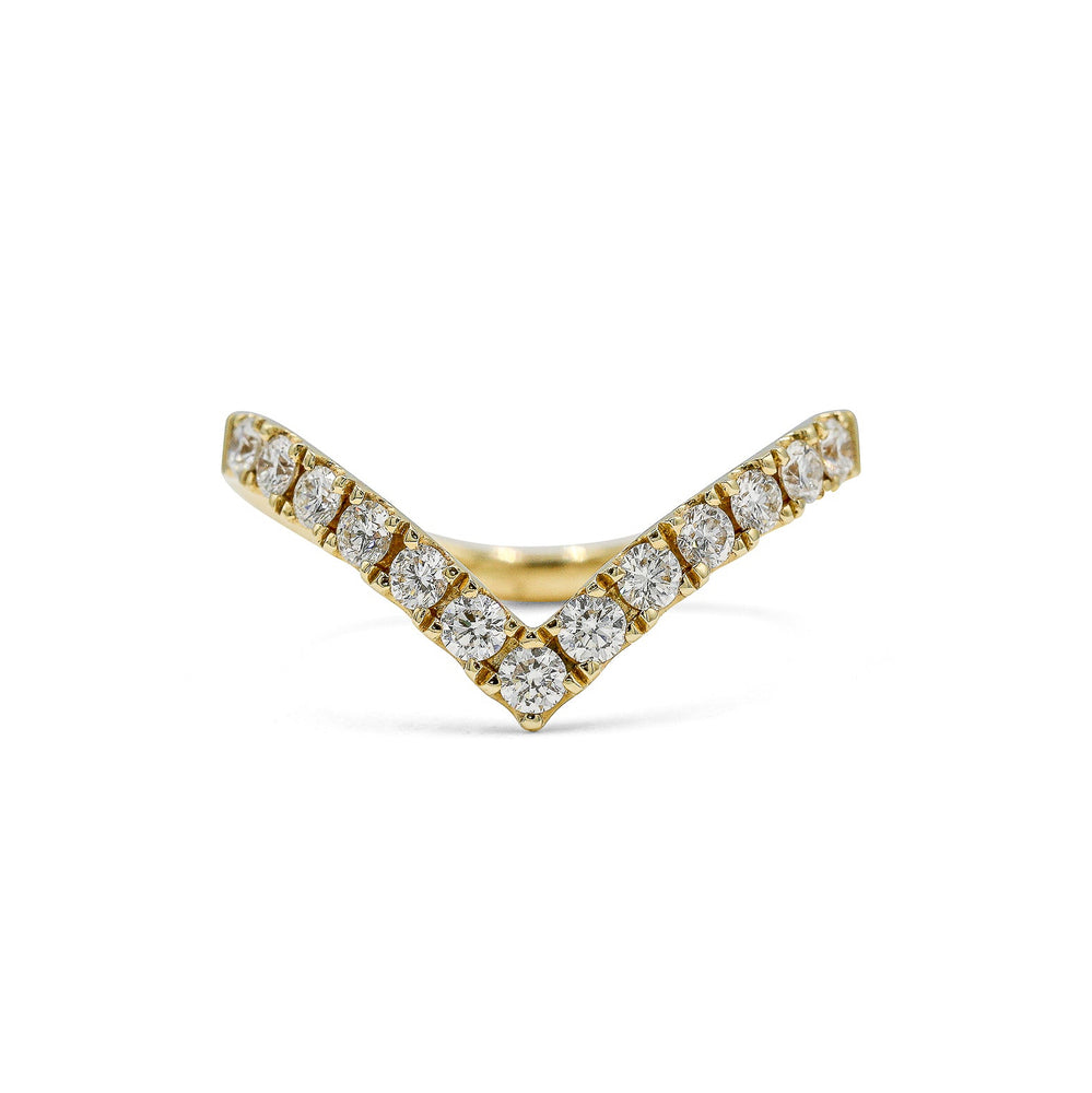 14ky .44ctw Chevron Diamond Band