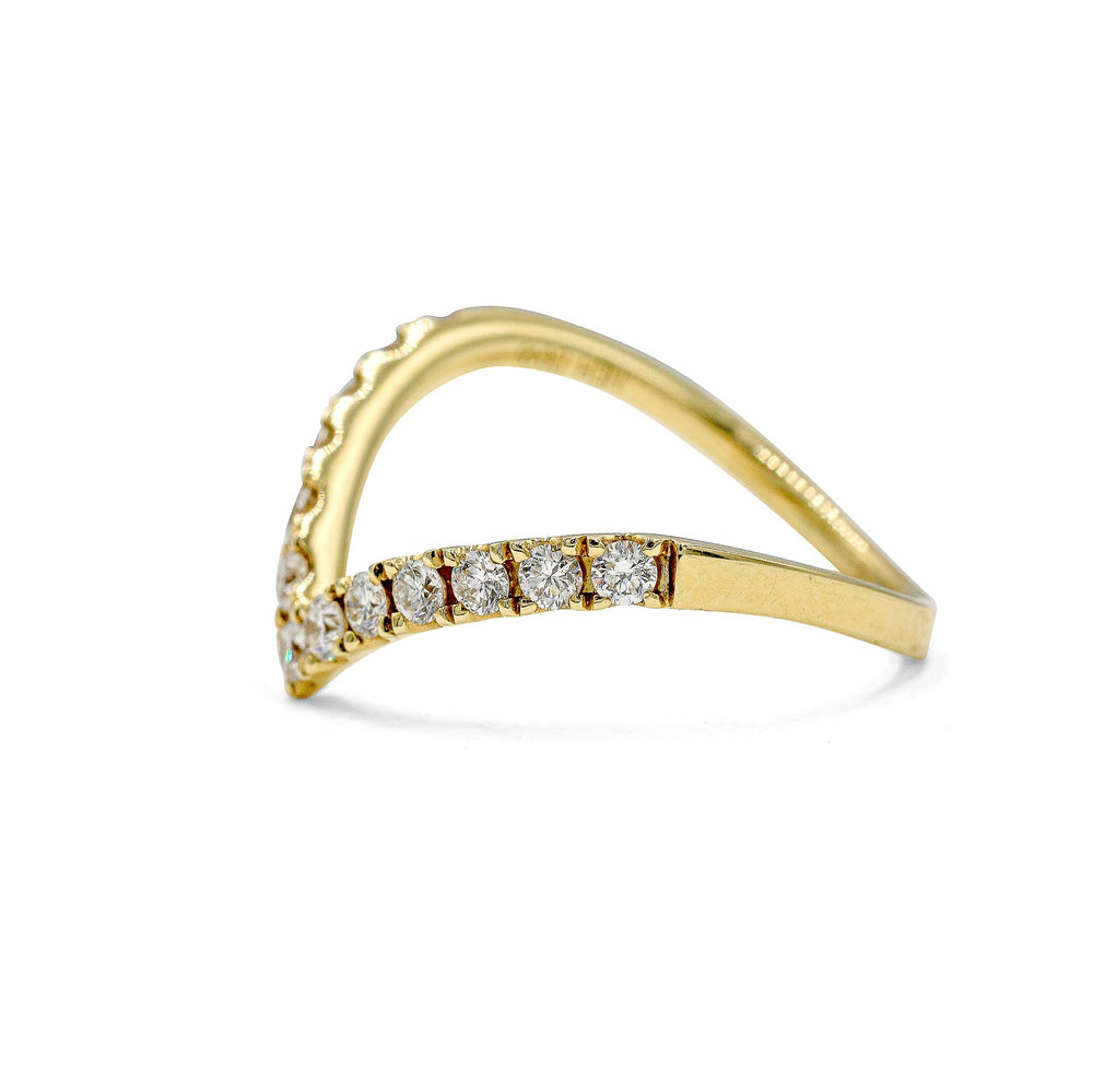 14ky .44ctw Chevron Diamond Band