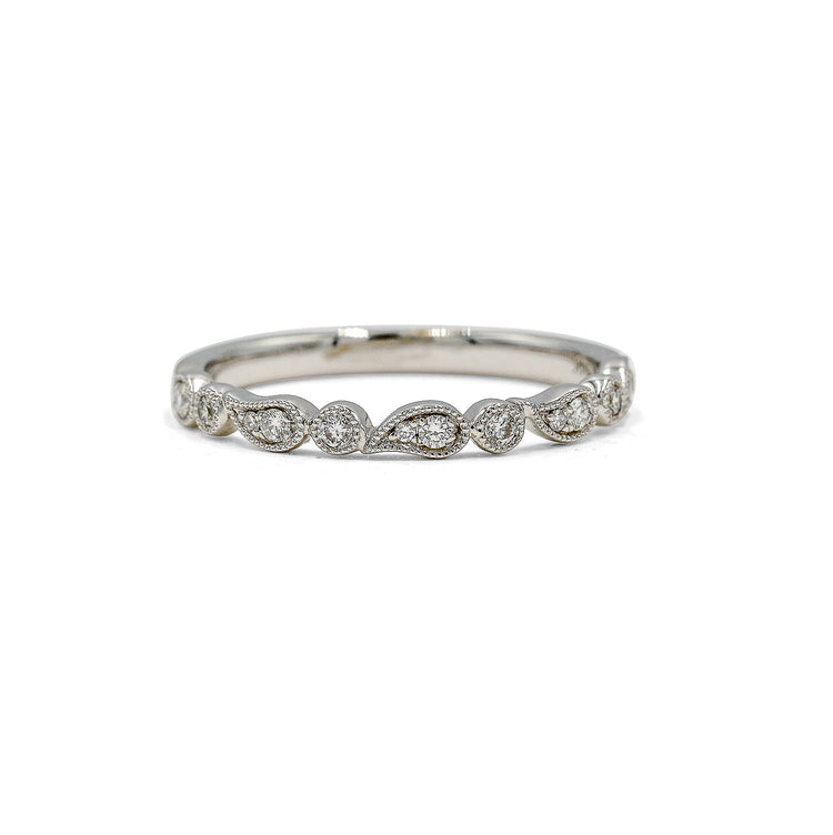 14kw .13ctw Paisley Diamond Band