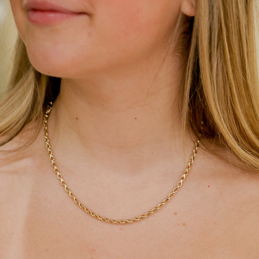 14ky 4.2mm Bubble Hayseed 18" Chain Necklace