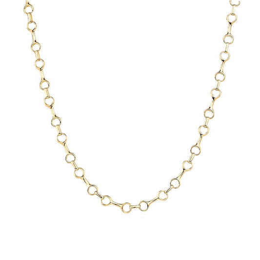 14ky 18" Bone Chain Necklace