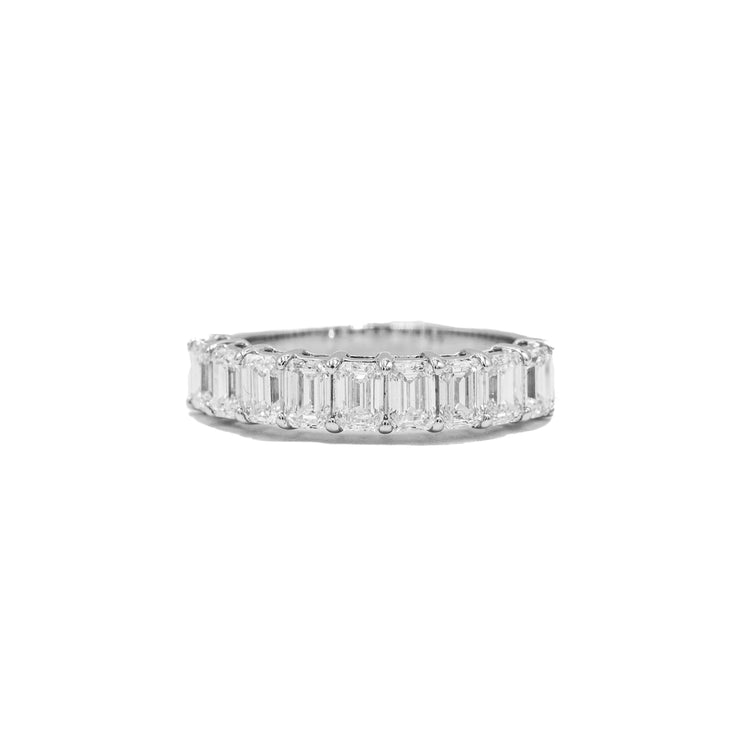 14kw 1.80ctw Emerald-Cut Lab-Grown Diamond Band