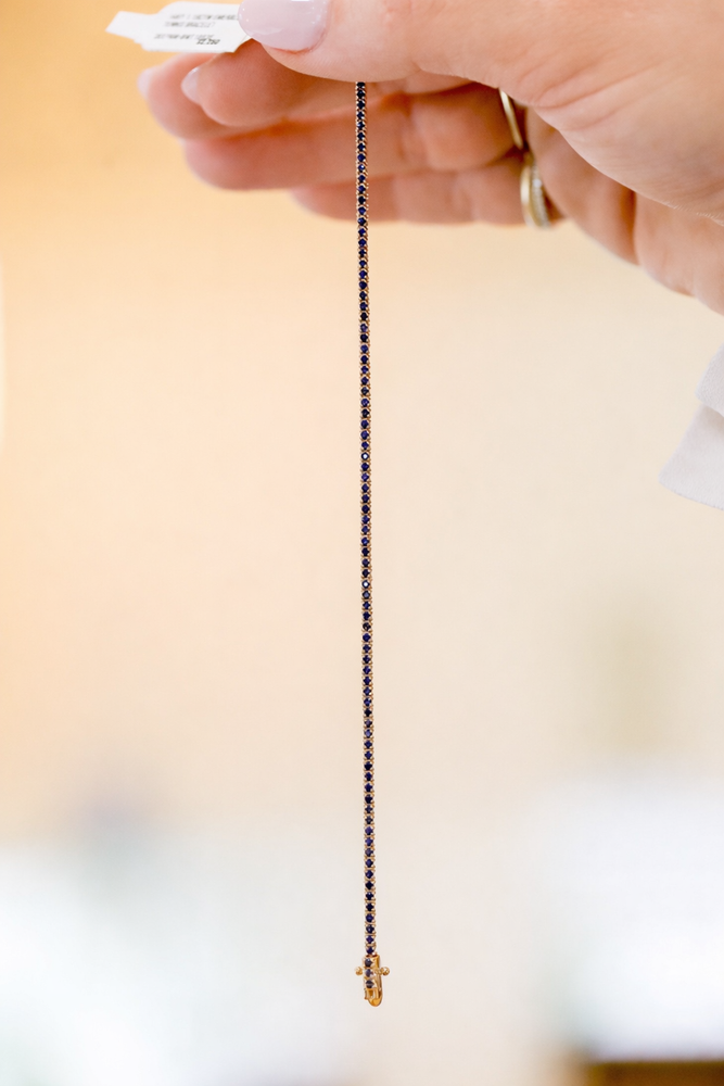 14ky 1.69ctw Sapphire Tennis Bracelet
