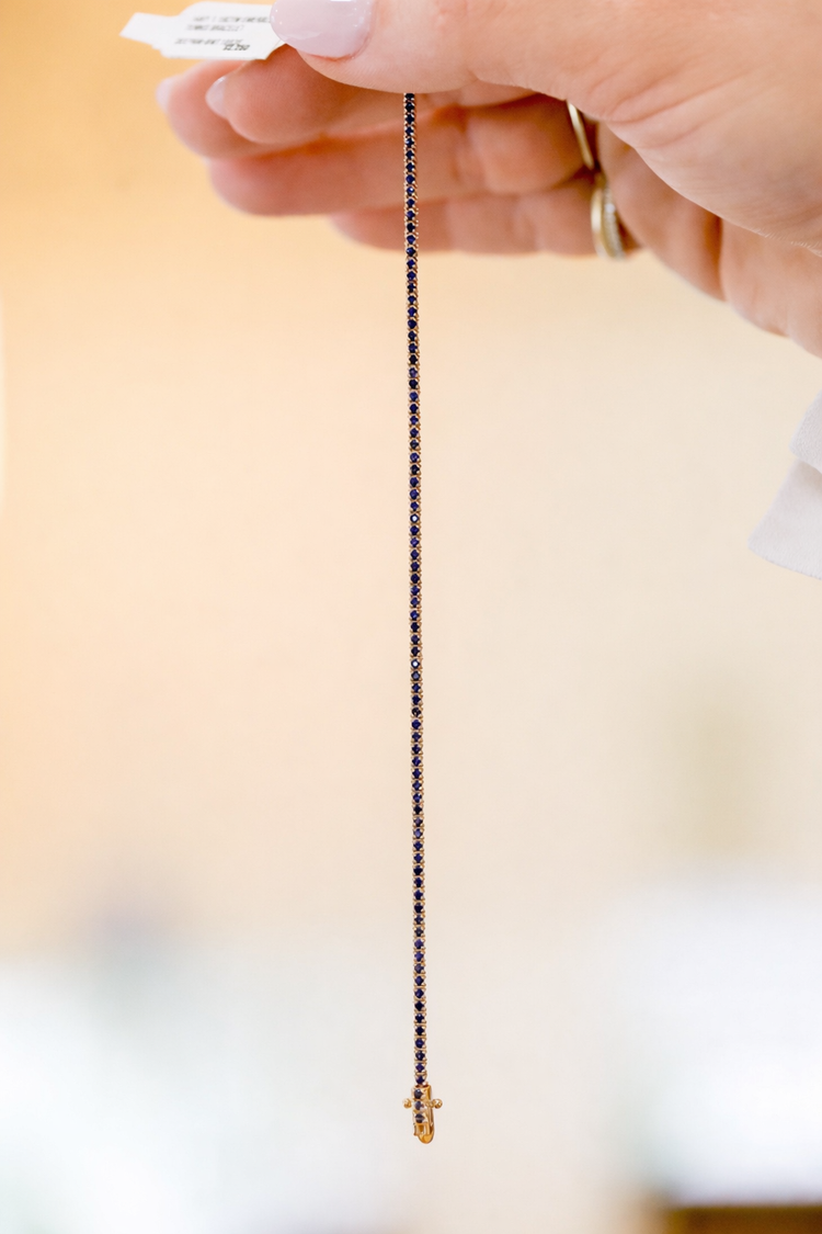 14ky 1.69ctw Sapphire Tennis Bracelet