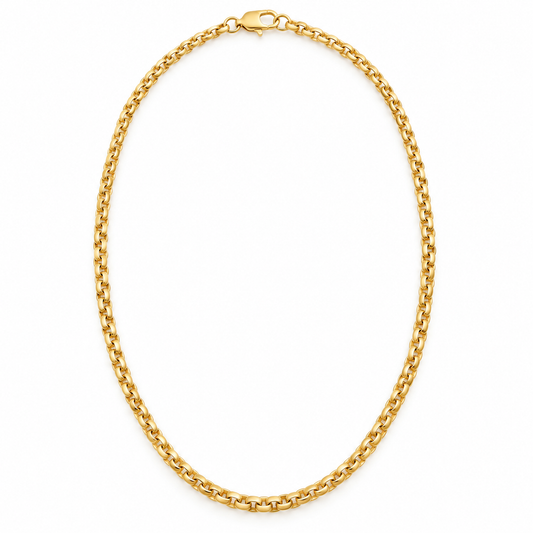 14ky 3mm Vintage Fancy Cable Chain