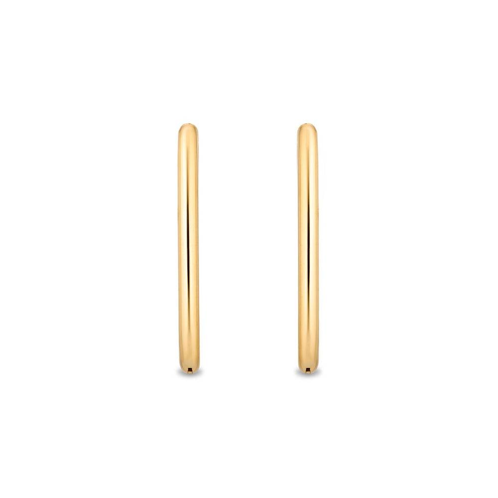 14ky 20mm Slim Oval Gold Hoop Earrings