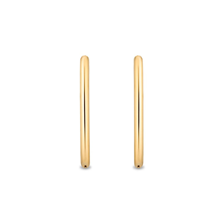 14ky 20mm Slim Oval Gold Hoop Earrings