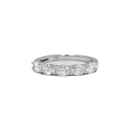 14kw 1.0ctw Oval Lab-grown Diamond Band