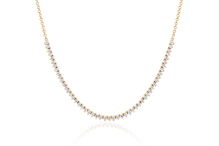 14ky Diamond Segment Necklace by EF Collection