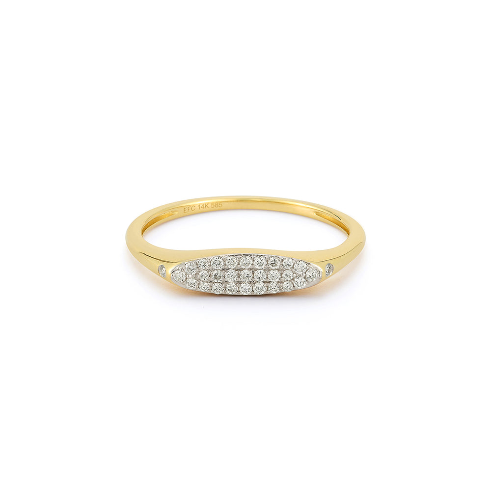 14ky Pavé Diamond Treasure Ring by EF Collection