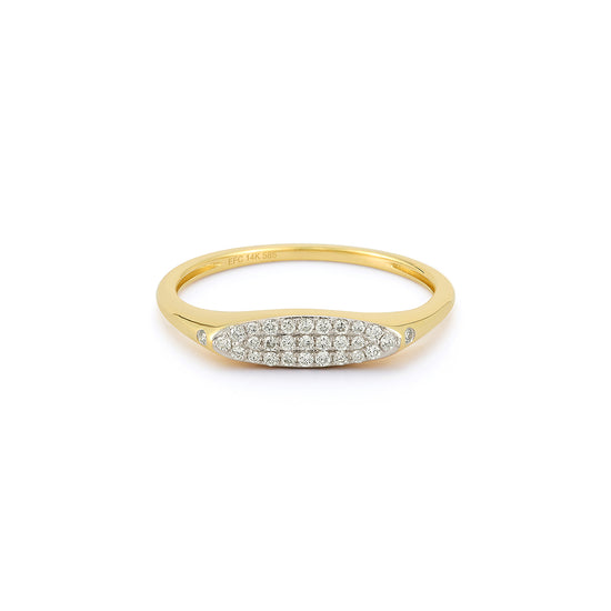 14ky Pavé Diamond Treasure Ring by EF Collection