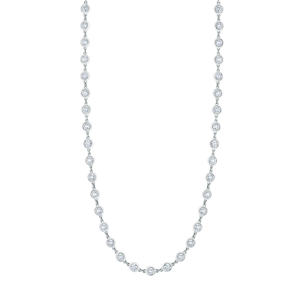 14kw 2.25ctw Bezel Link Diamond Necklace