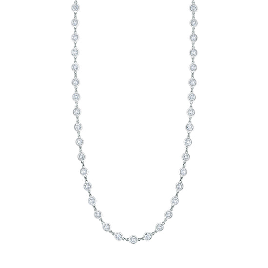 14kw 2.25ctw Bezel Link Diamond Necklace