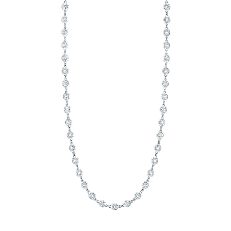 14kw 2.25ctw Bezel Link Diamond Necklace
