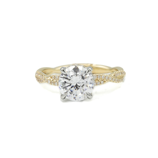 14ky Double Twist Diamond Ring