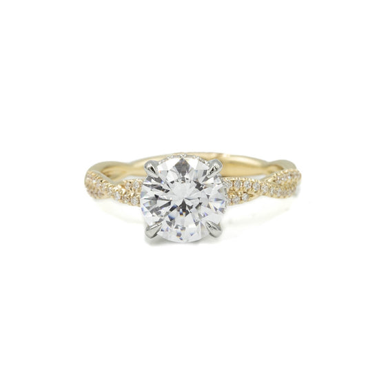 14ky Double Twist Diamond Ring
