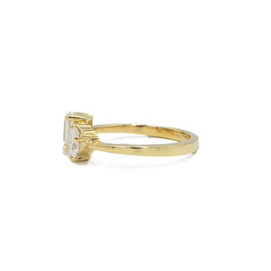 1.11ctw 2-Stone Diamond Cuff Ring