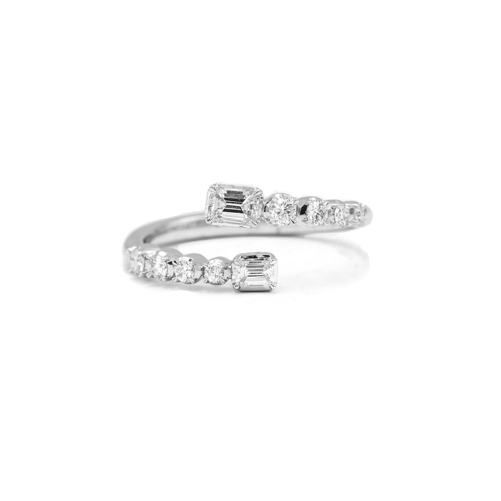 14kw Diamond Bypass Ring