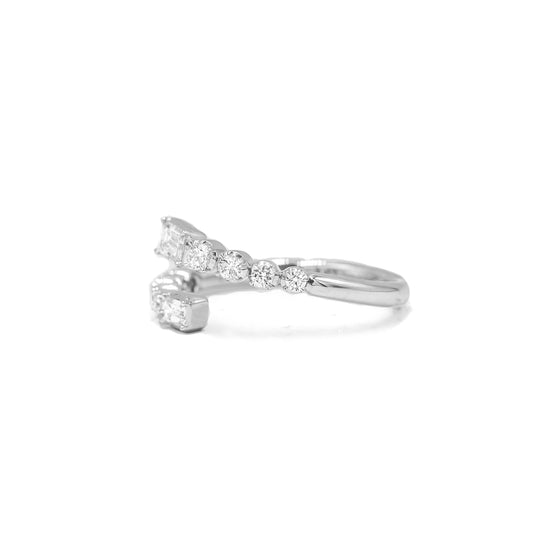14kw Diamond Bypass Ring