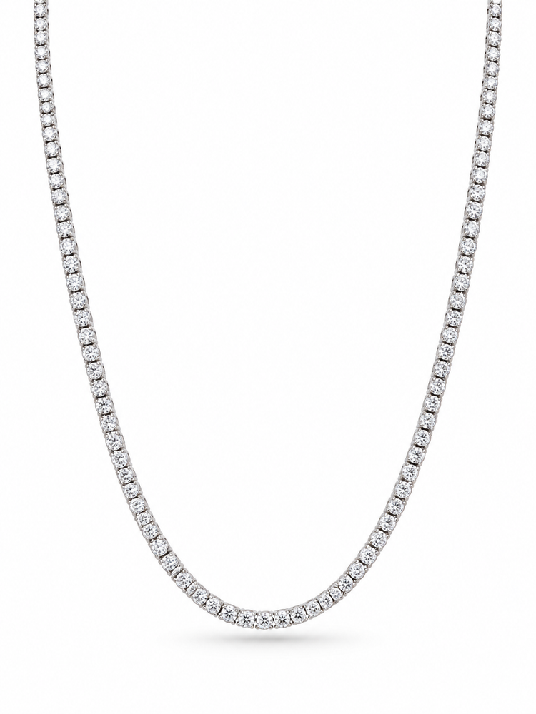 14kw 11.25ctw Lab Tennis Necklace