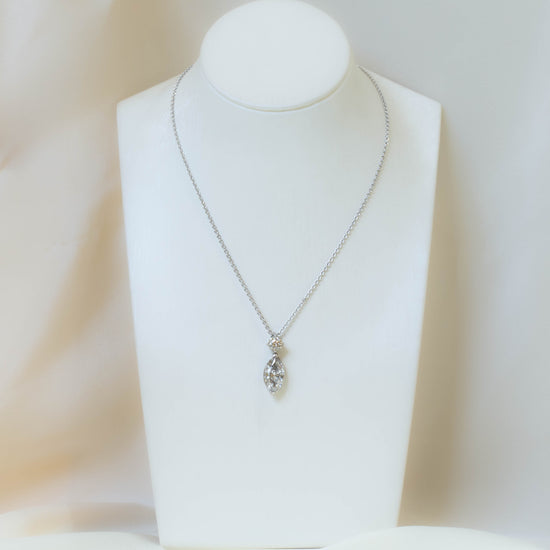 14kw Marquise & Round Diamond Necklace