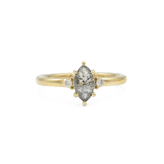 .75ct Marquise "Ellie" Salt & Pepper Diamond Ring
