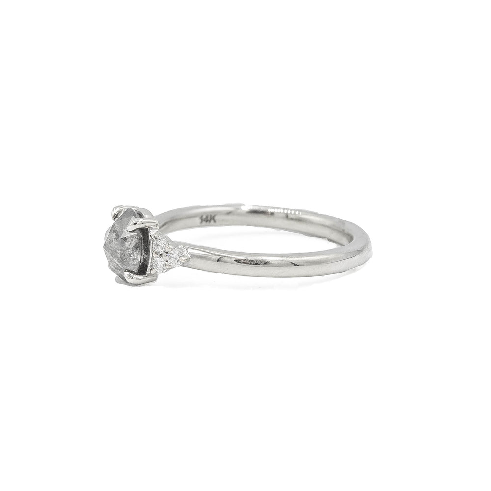 14kw 1.09ct Round Salt & Pepper 
