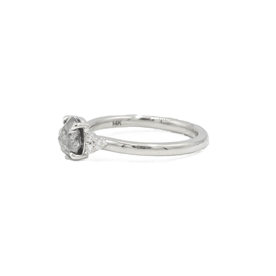 14kw 1.09ct Round Salt & Pepper 