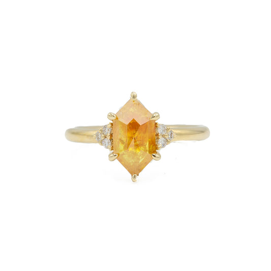 1.84ct Hex-Shaped "Maya" Orange Diamond RIng