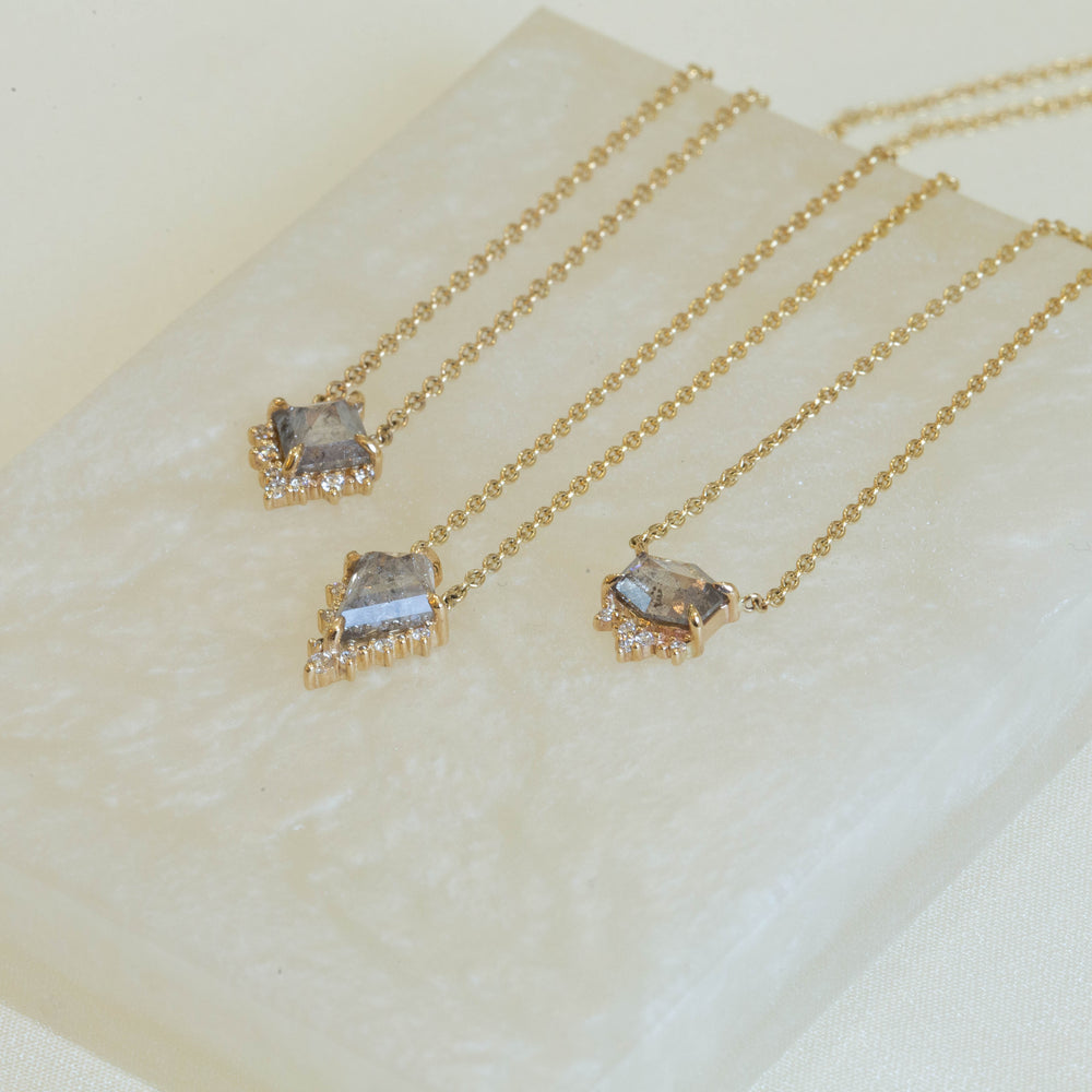0.59ct 14ky Short Kite “Rae" Necklace