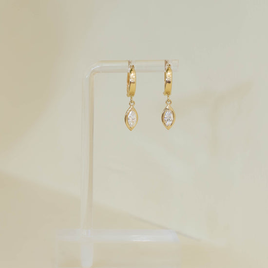 14ky Marquise Diamond Earrings