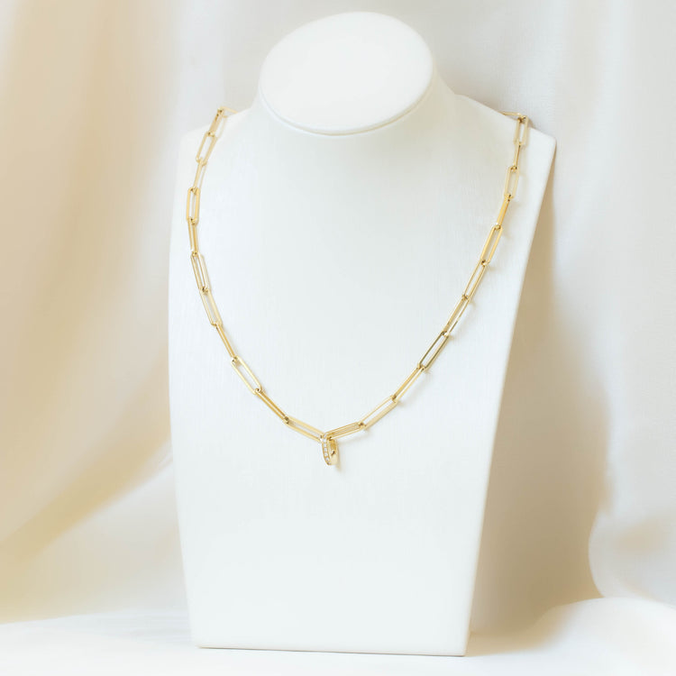 14ky Oval Paper Clip Chain