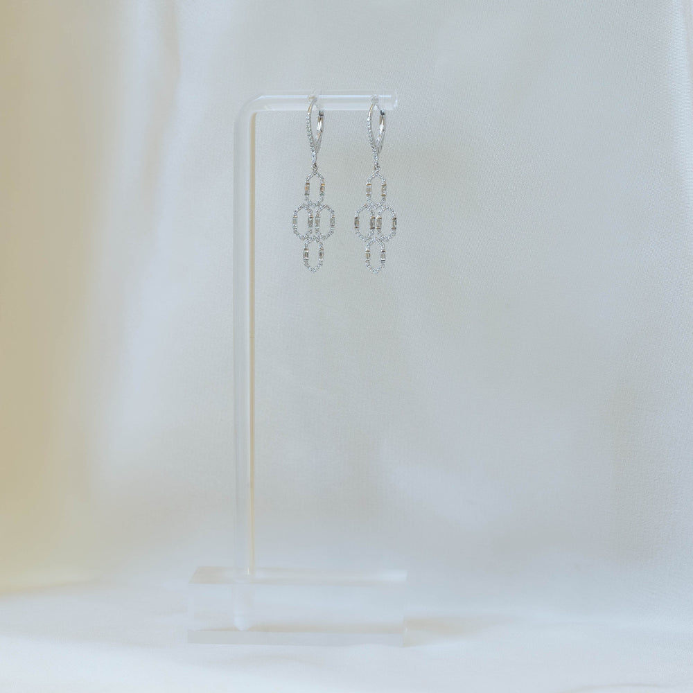 14w Chandelier Diamond Dangle Earrings