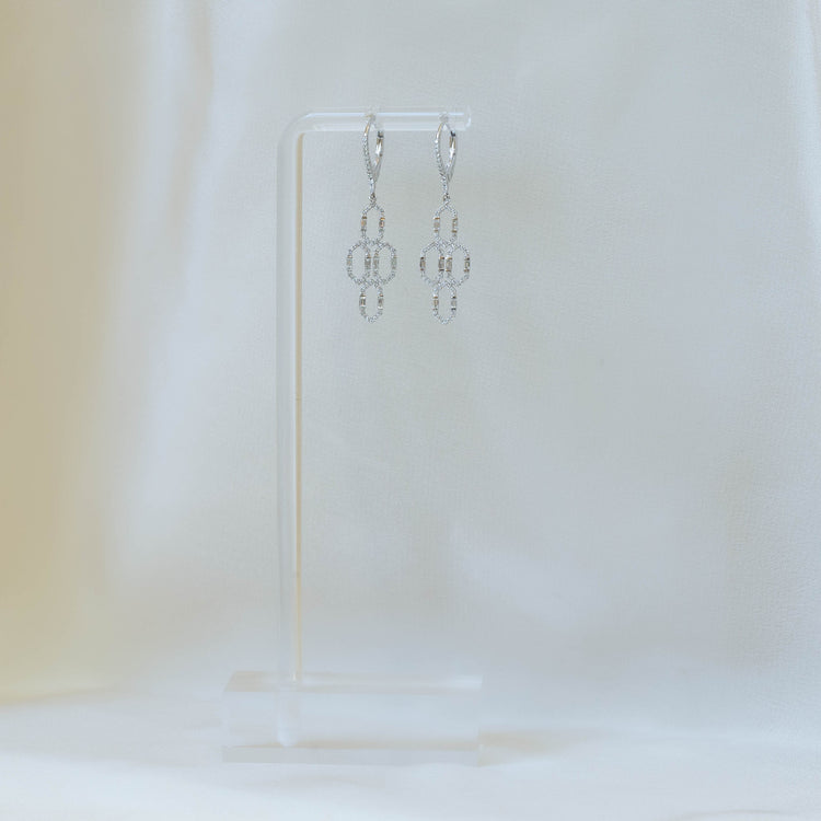 14w Chandelier Diamond Dangle Earrings