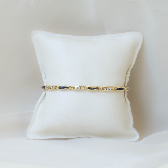 14k Diamond & Sapphire Bracelet