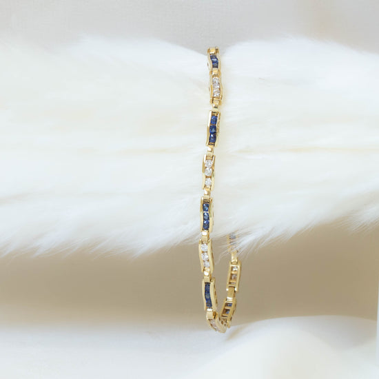 14k Diamond & Sapphire Bracelet