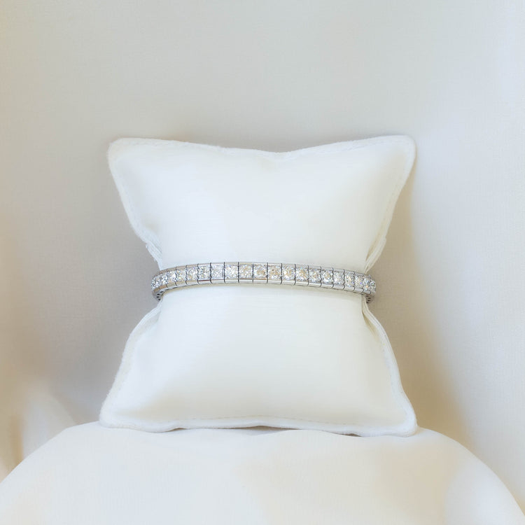 11.5ctw Platinum Channel Tennis Bracelet