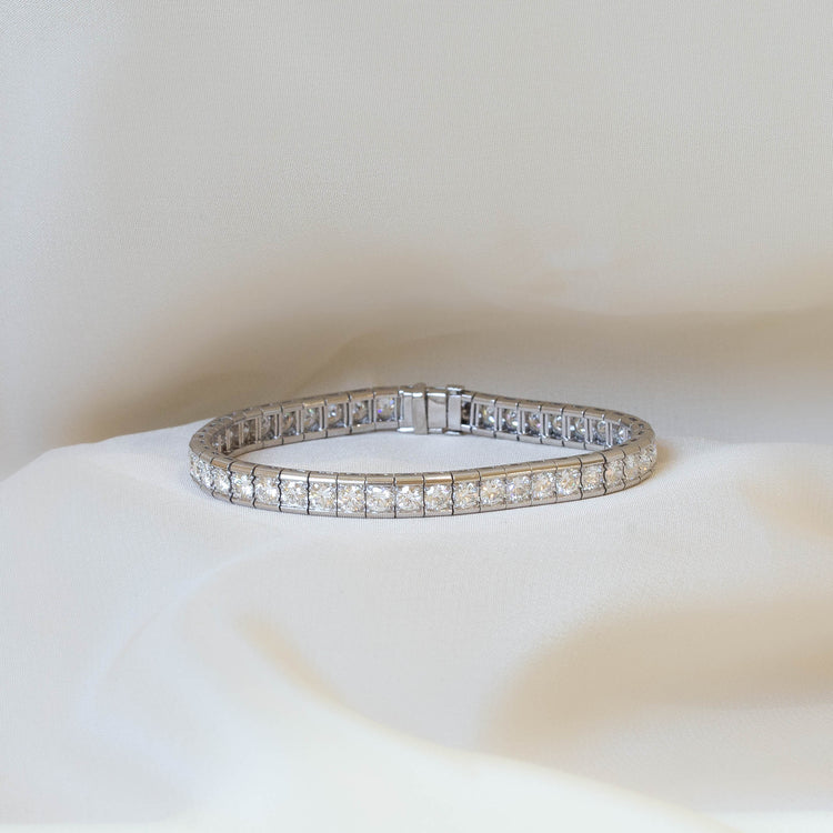 11.5ctw Platinum Channel Tennis Bracelet