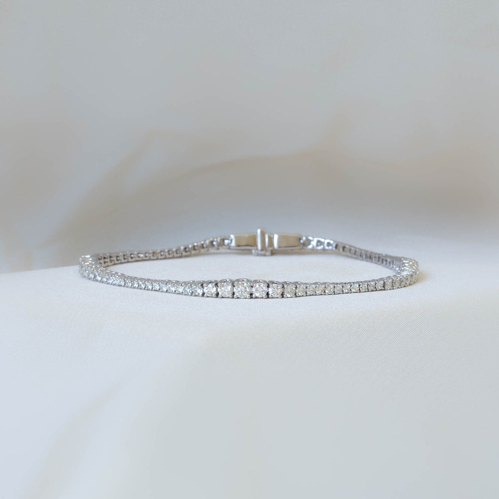 2.73ctw Diamond Wave Tennis Bracelet