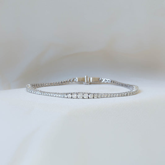 2.73ctw Diamond Wave Tennis Bracelet