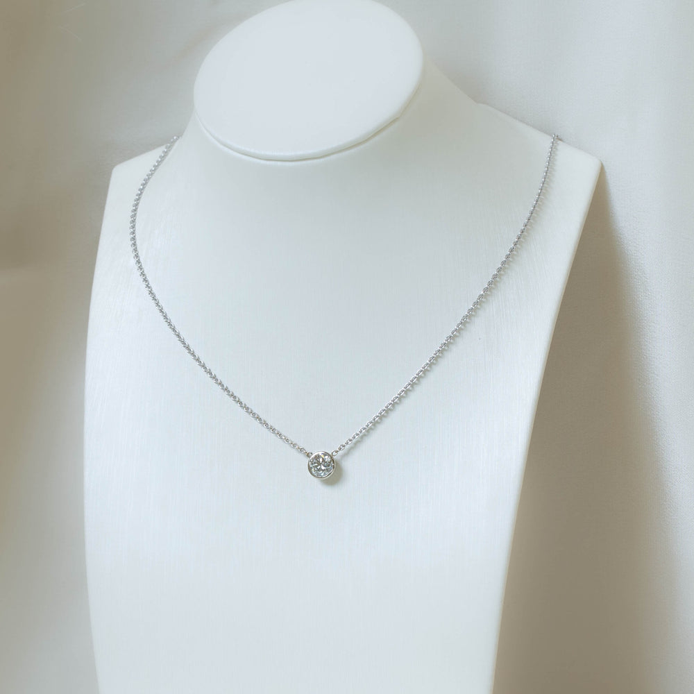 .45ct Floating Bezel Diamond Necklace