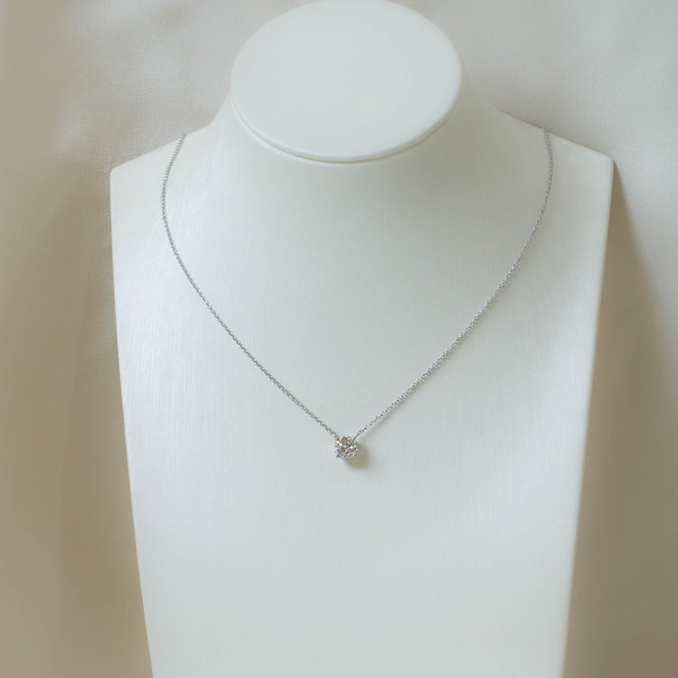 14kw 0.75ct Solitaire Diamond Necklace