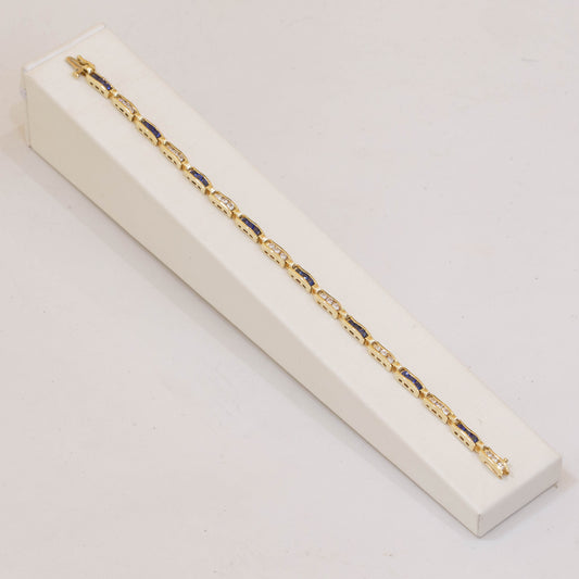 14k Diamond & Sapphire Bracelet