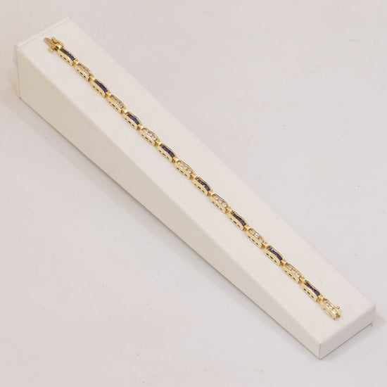 14k Diamond & Sapphire Bracelet