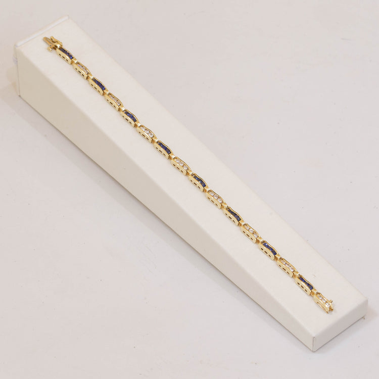 14k Diamond & Sapphire Bracelet