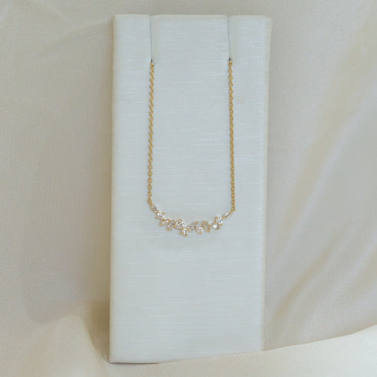14ky .32ctw Scattered Necklace