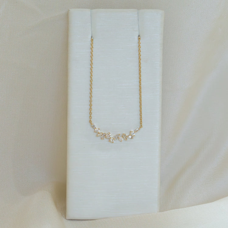 14ky .32ctw Scattered Necklace