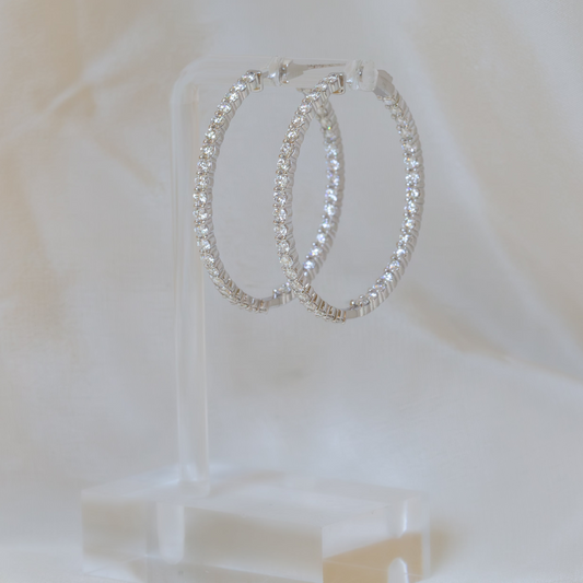 14w 4.33ctw Lab-Grown Diamond Hoops