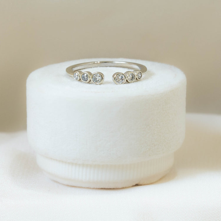14k Cuff Bezel Diamond Band