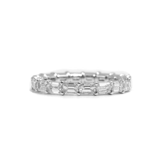 Platinum Baguette East-West Eternity Band